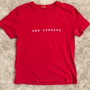 red brandy melville shirt